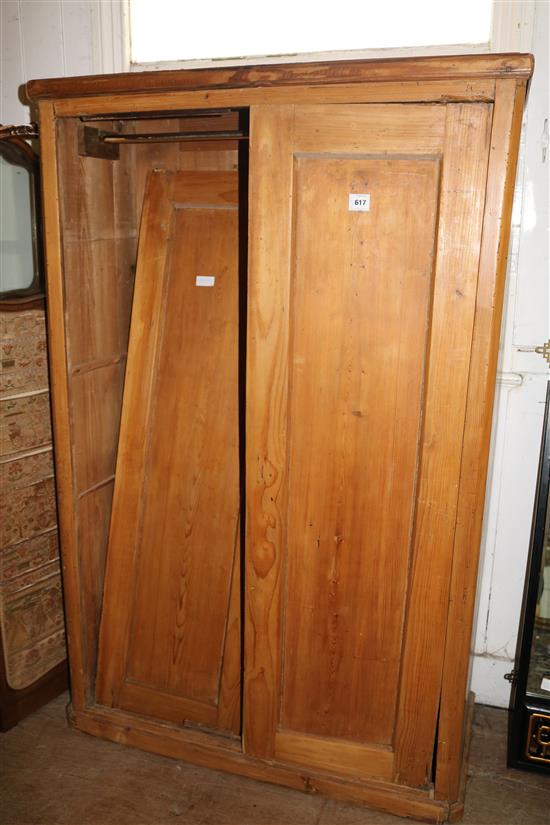 A pine 2 door cupboard(-)